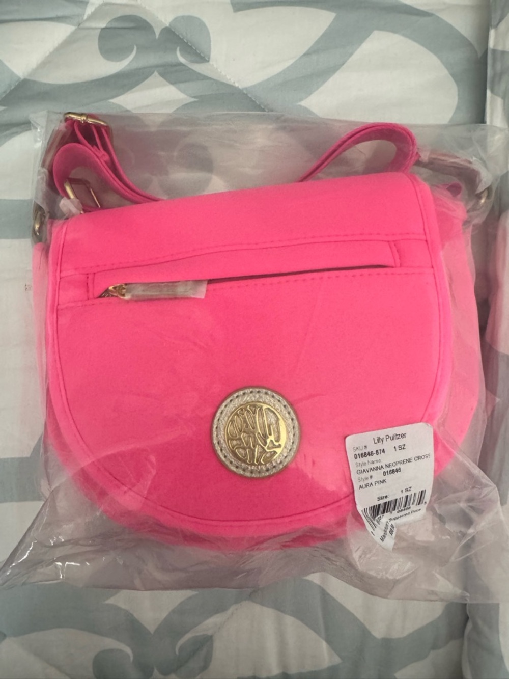 LILLY PULITZER GIAVANNA PINK CROSSBODY BAG NEW - Picture 2 of 3